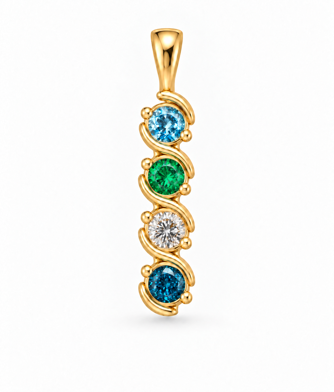 Four Stone Family Pendant