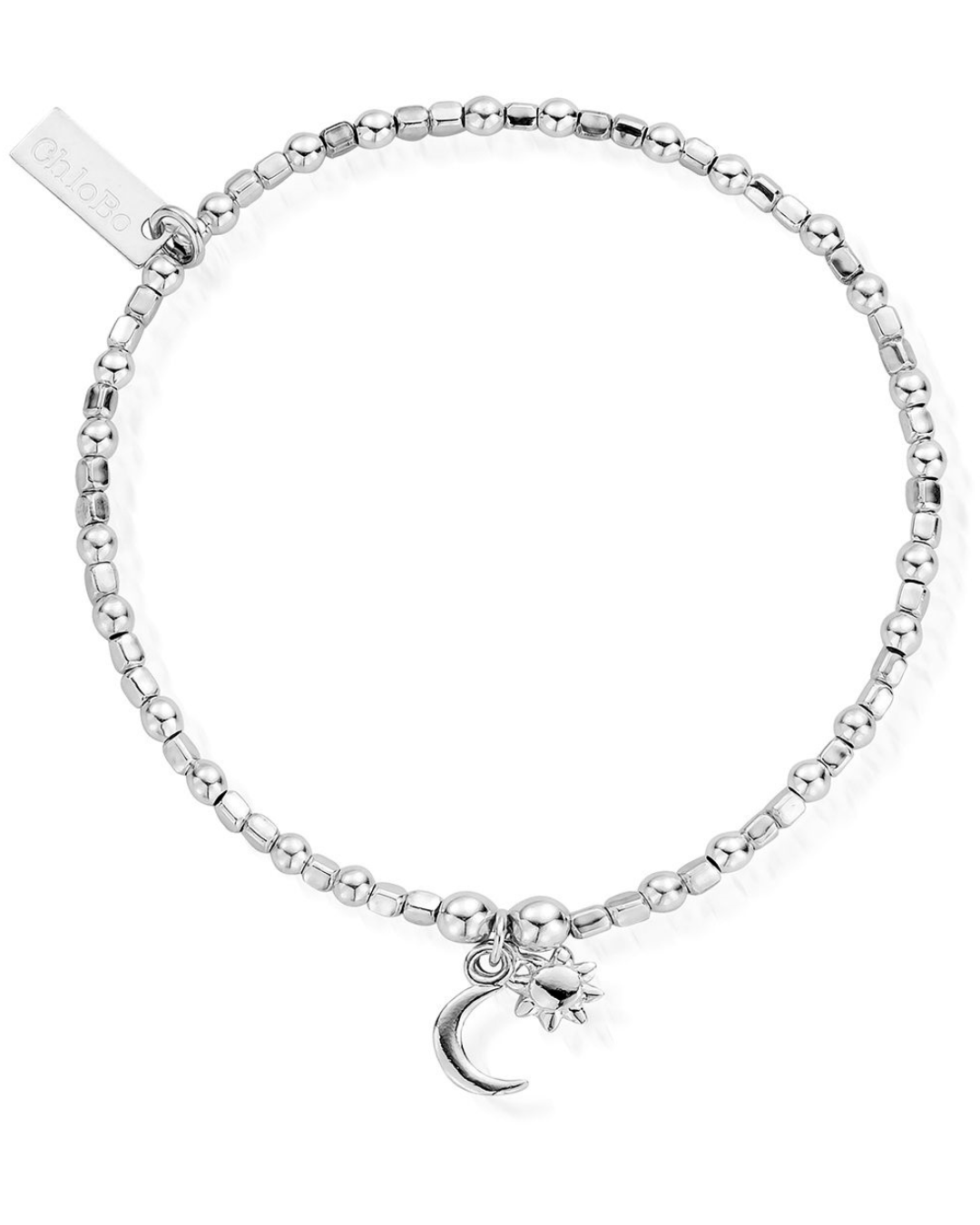 ChloBo Mini Cube Dainty Moon and Sun Bracelet