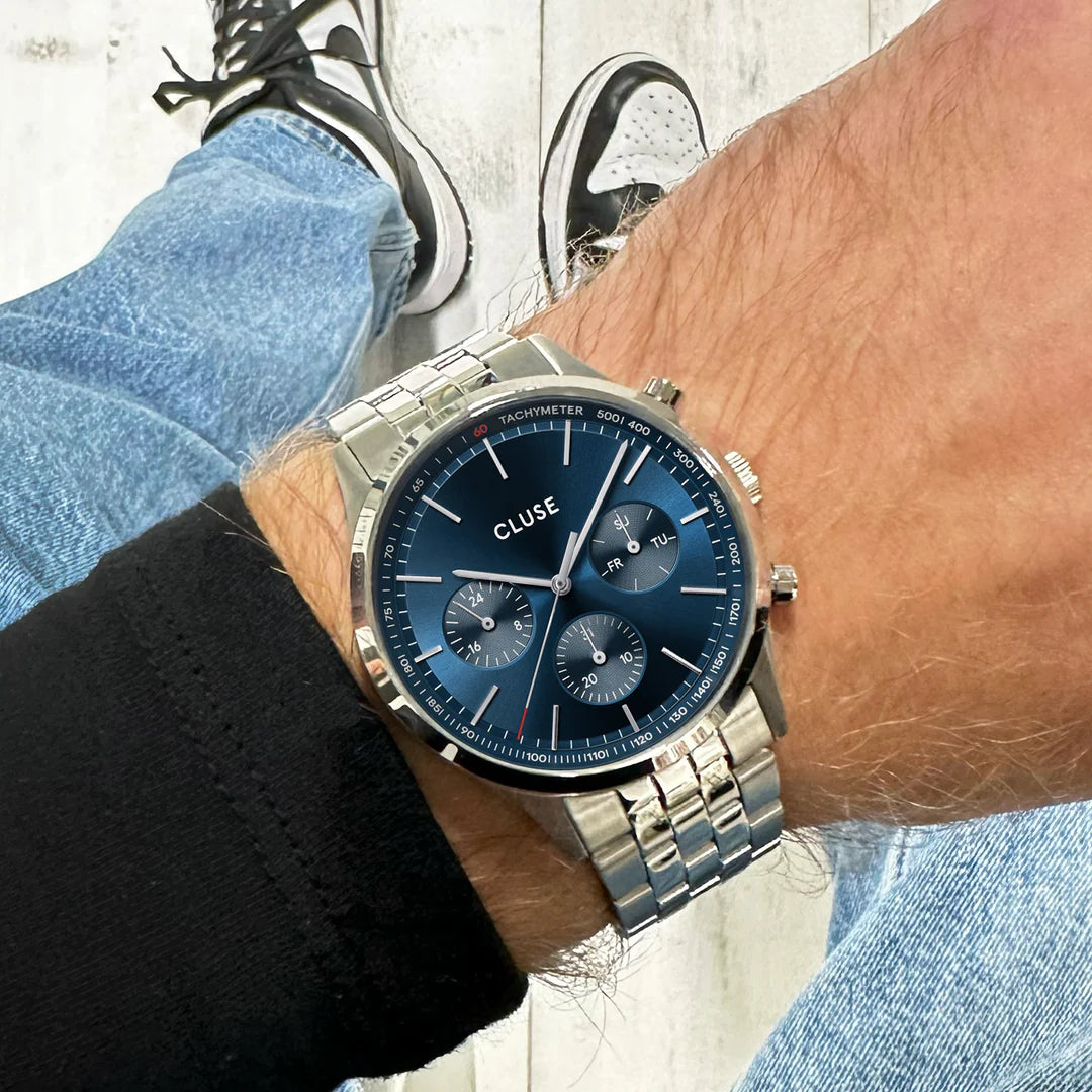 Cluse Gents Anthéor Multifunction Watch Steel Blue, Silver Colour
CW21003