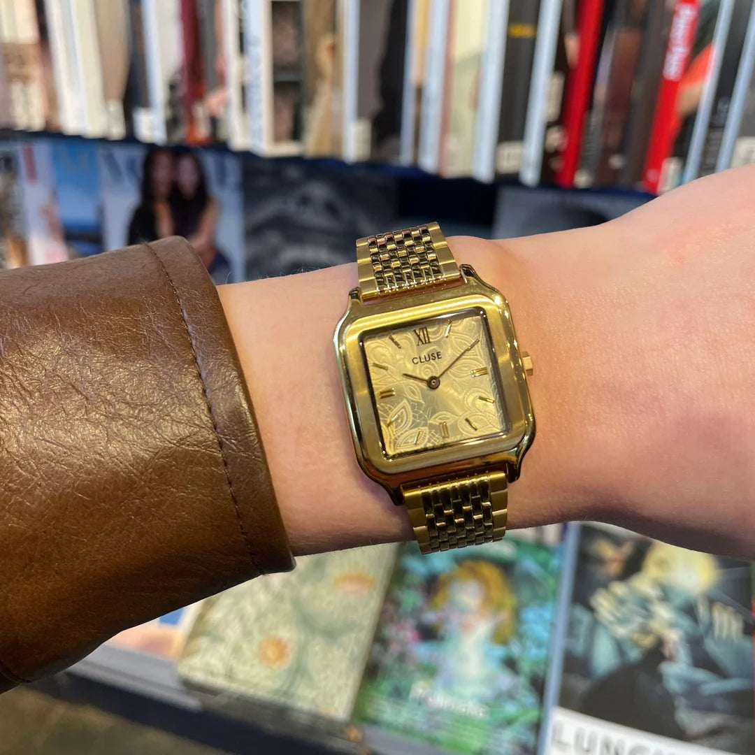 Cluse Gracieuse Watch Steel, Lace Textured, Gold Colour CW11912