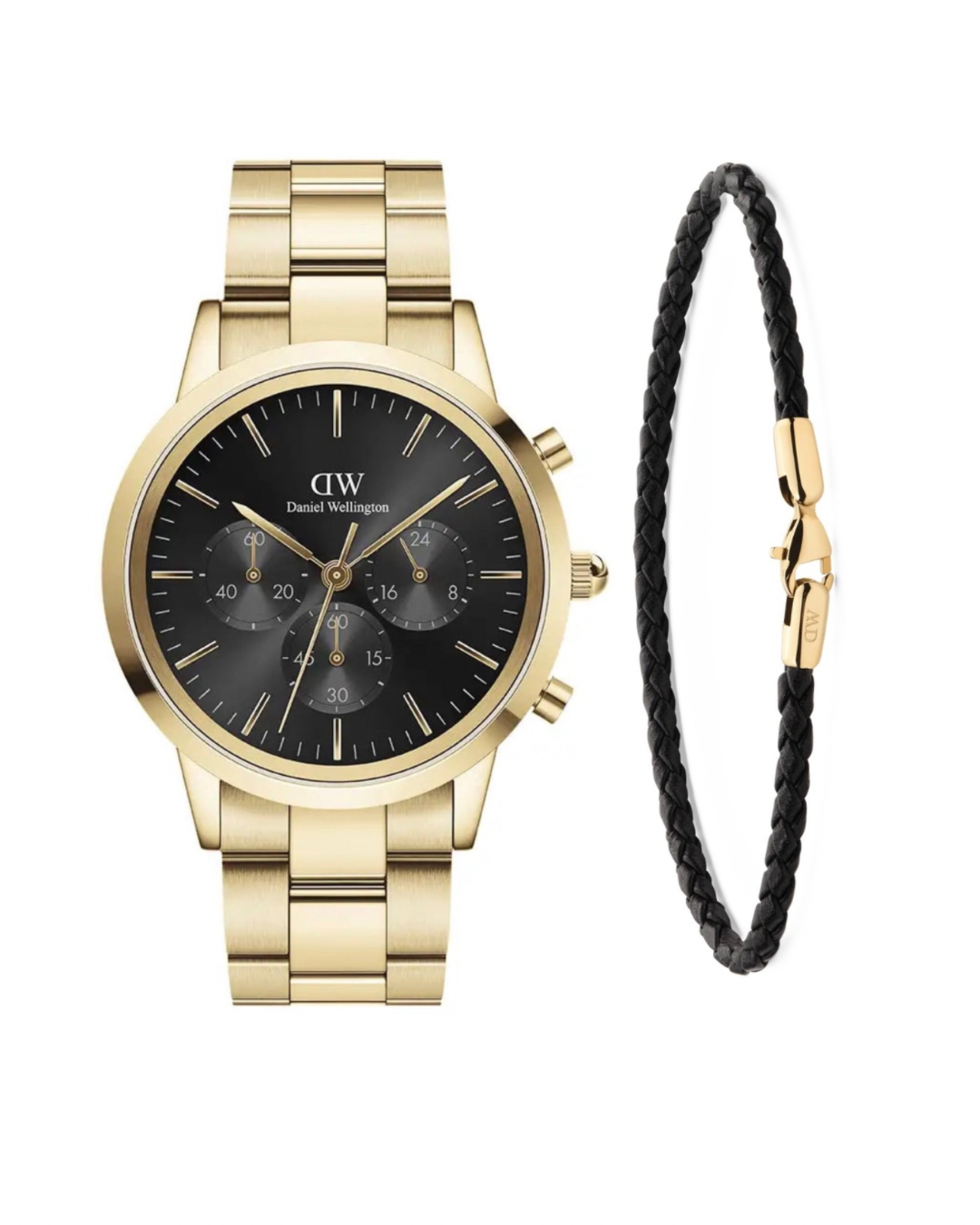 Daniel Wellington Gold-Tone Chronograph Gents Watch & Bracelet Gift Set