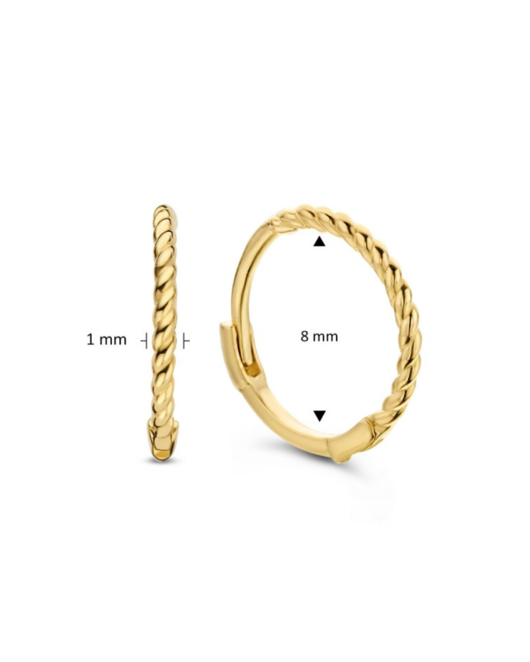 14K Twist Hoops