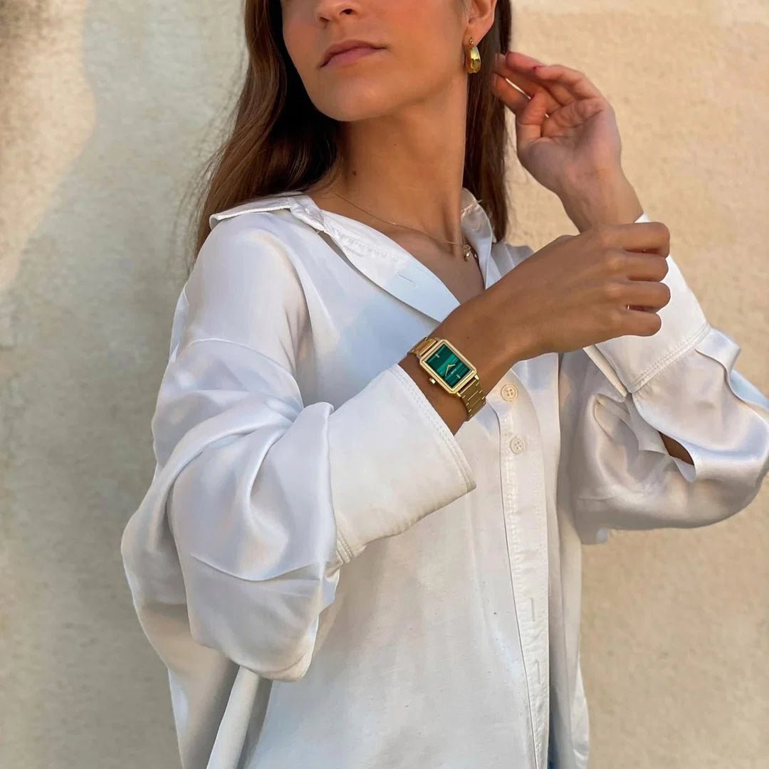 Cluse Fluette Watch Steel, Green, Gold Colour CW11502