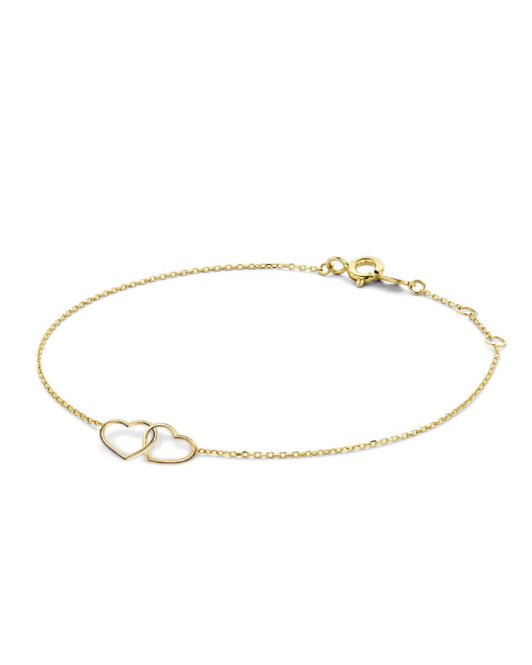 14K Interlocking Heart Bracelet