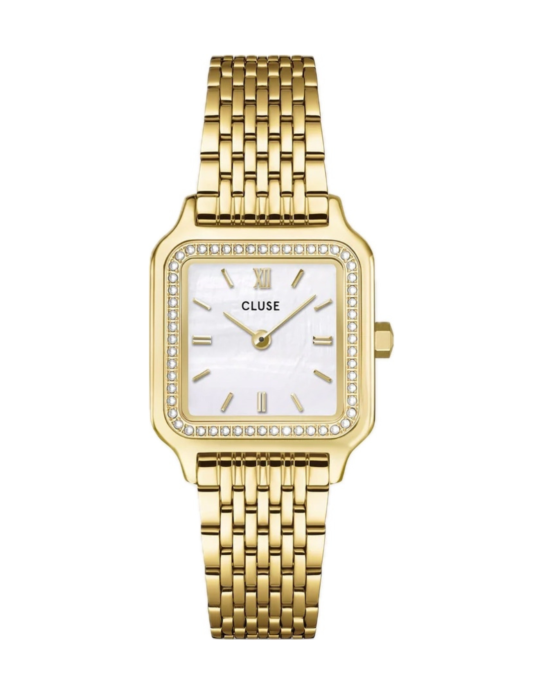 Cluse Gracieuse Petite Watch Steel, Glass Pearls, White, Gold Colour CW11826