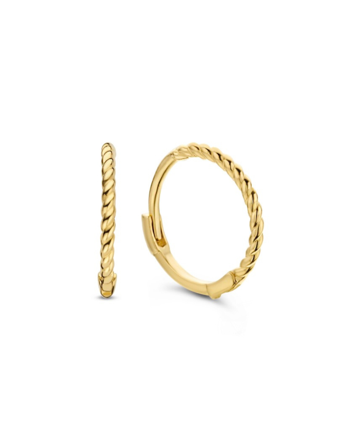 14K Twist Hoops