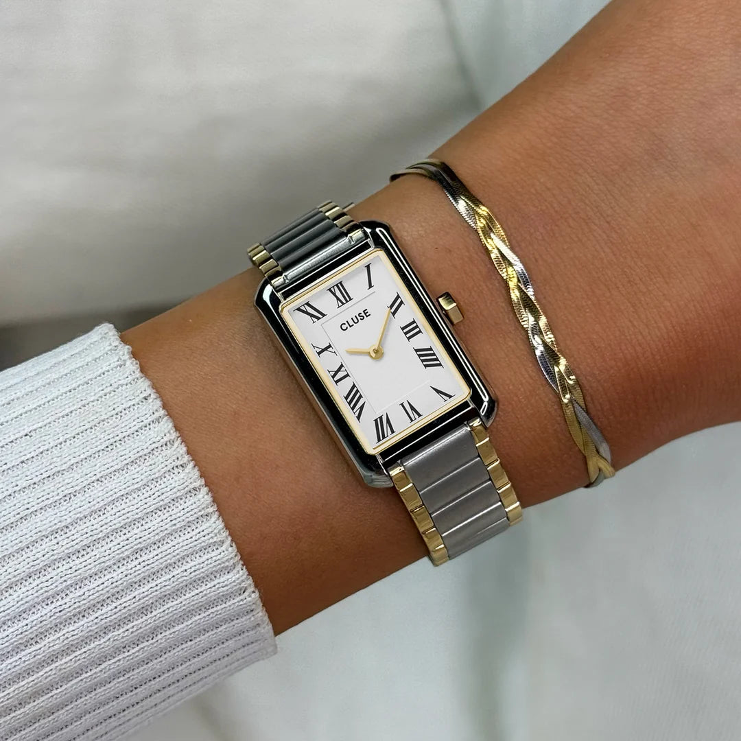 Cluse Belisenna Watch Steel, White, Two-tone CW15003