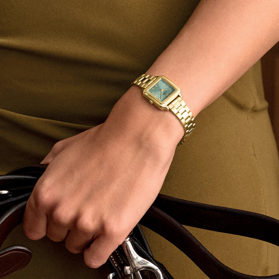 Cluse Gracieuse Mini Watch Steel, Sage Green, Gold Colour CW15505
