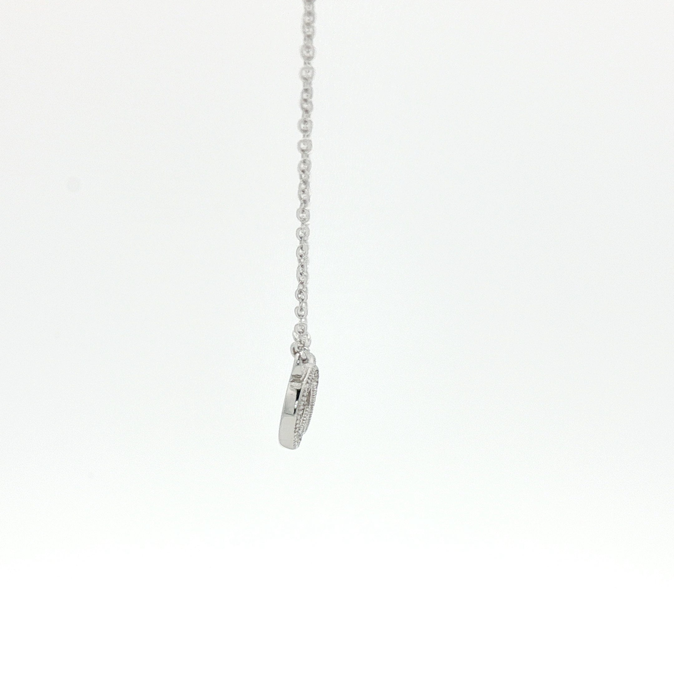 Silver Cubic Zirconia Infinity Symbol Charm Necklace