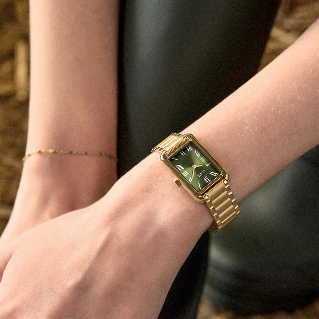 Cluse Belisenna Watch Steel, Olive, Gold Colour CW15007