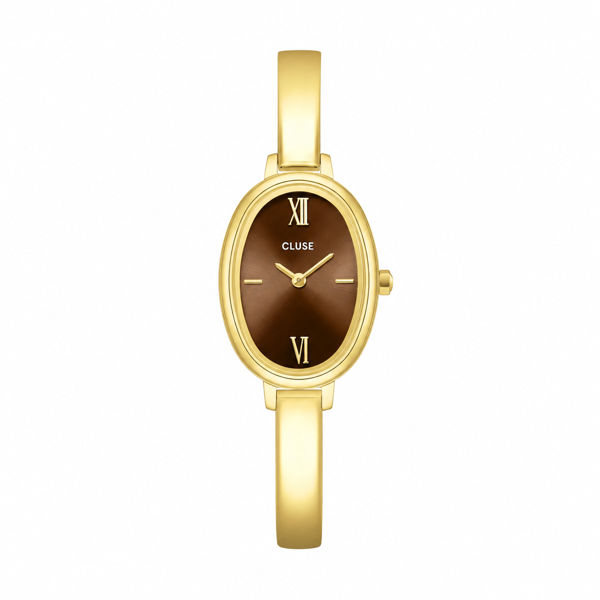 NEW Cluse L'Ovale Watch Steel, Brown, Gold Colour CW16105