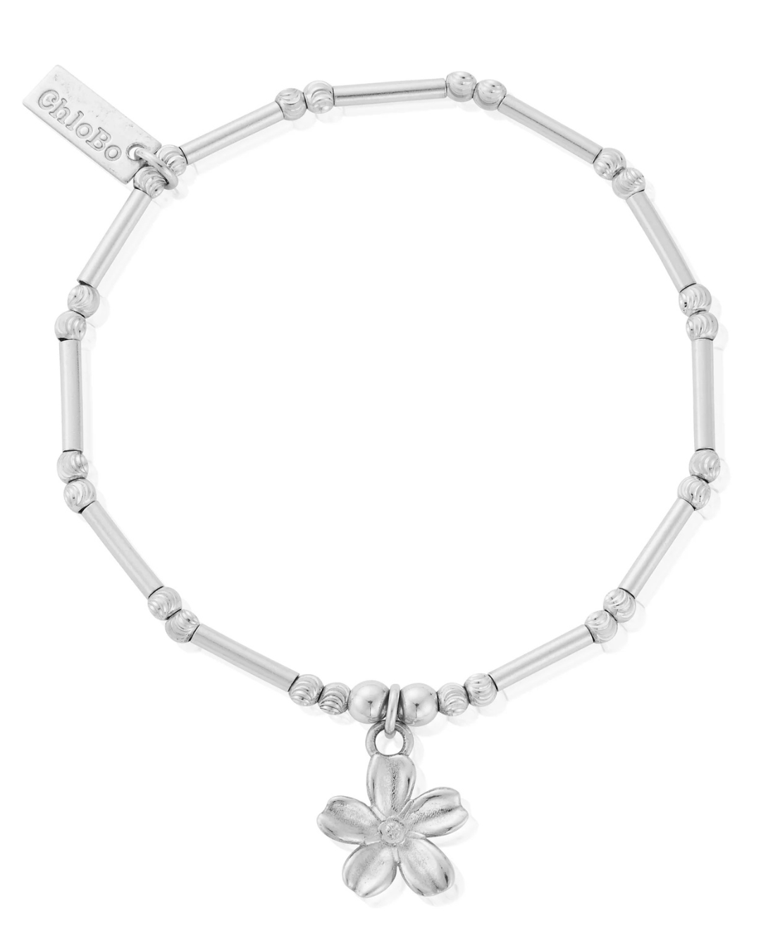 ChloBo Dainty Moon Cut Sparkle Forget Me Not Bracelet