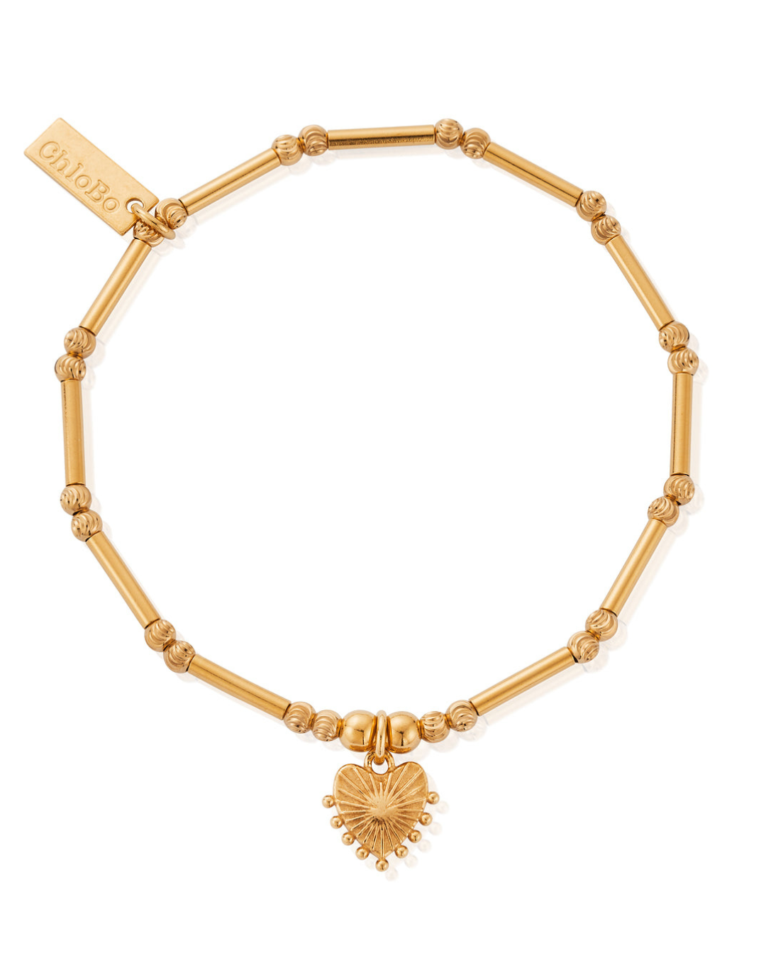 ChloBo Gold Dainty Moon Cut Sparkle Glowing Beauty Bracelet