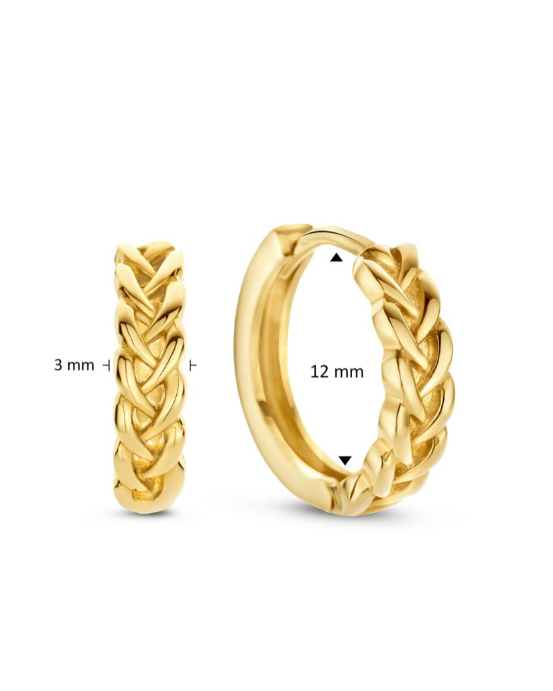 14K Petit Sablon Hoops