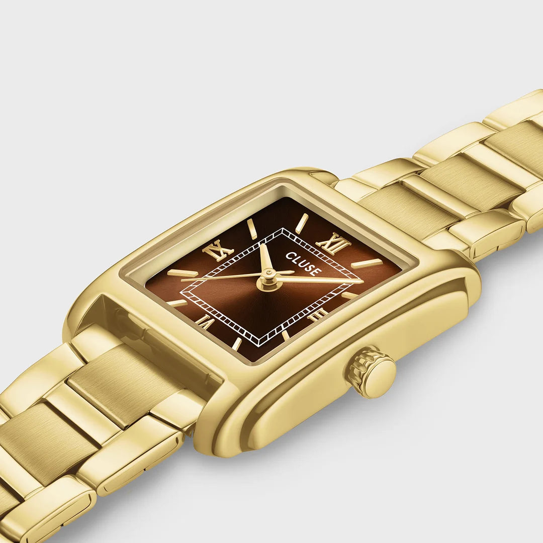 NEW Anglée Watch Steel, Brown, Gold Colour CW16604