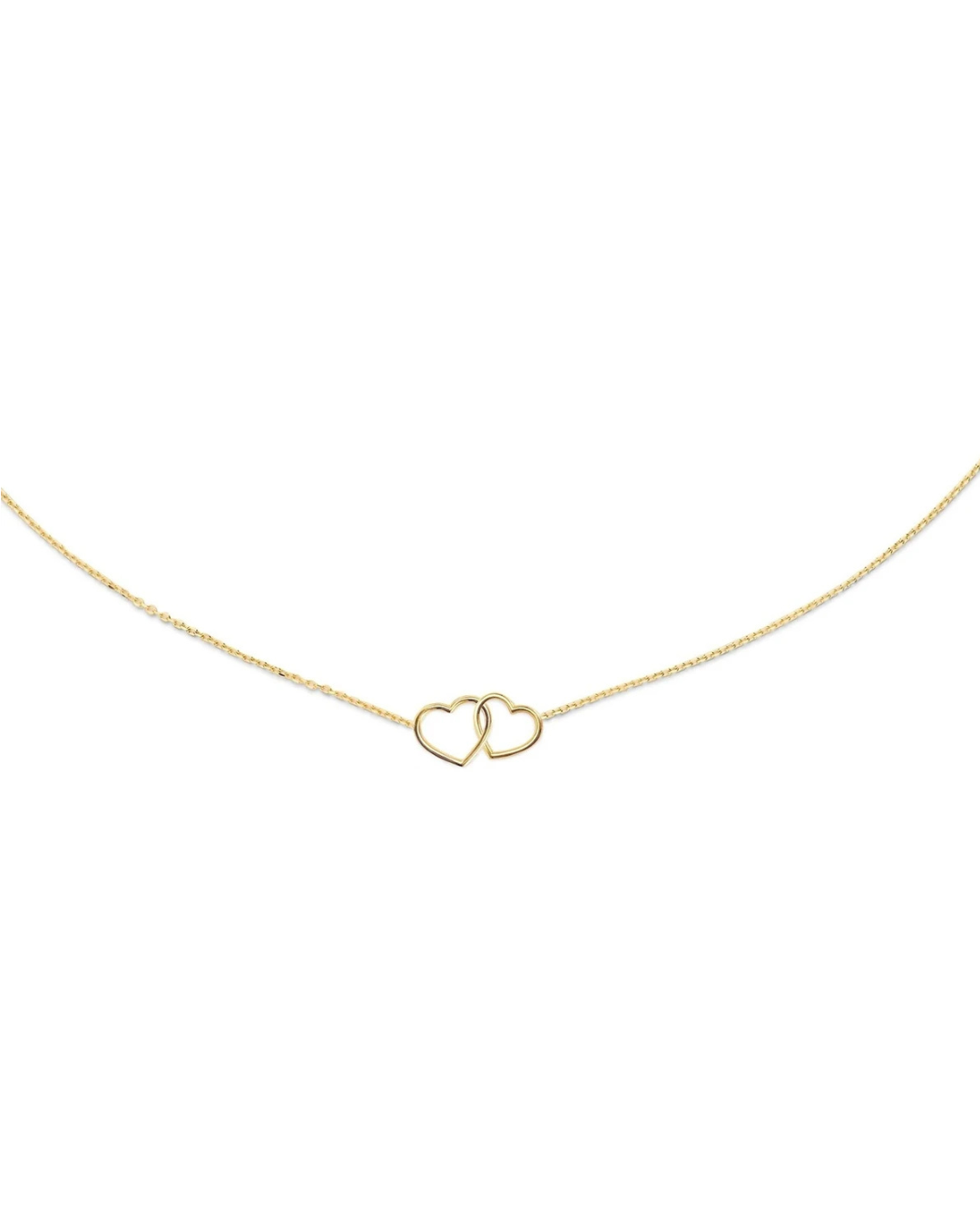 14K Interlocking Heart Chain