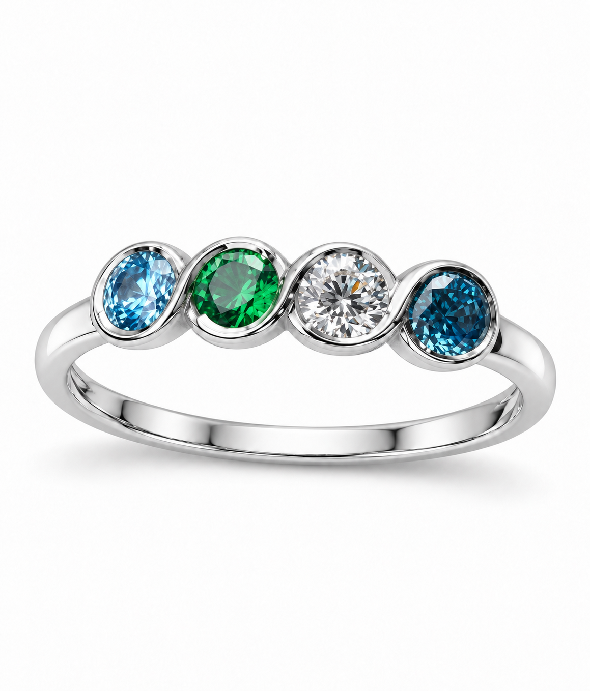 Four Stone Family Ring