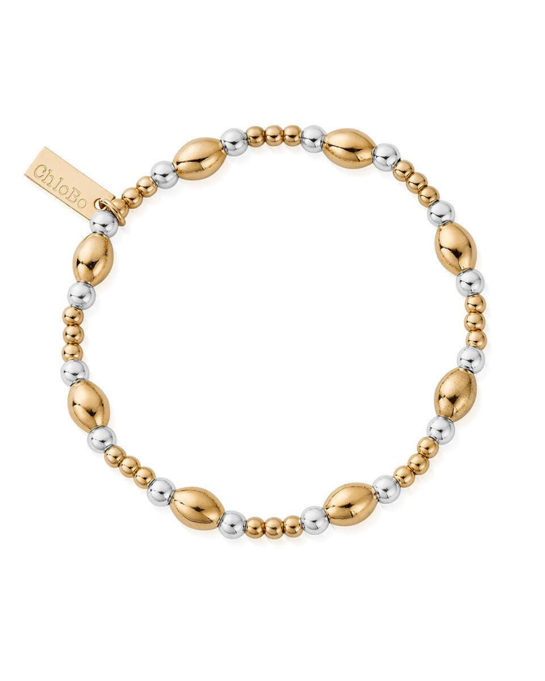 ChloBo Gold and Silver Cute Oval Bracelet