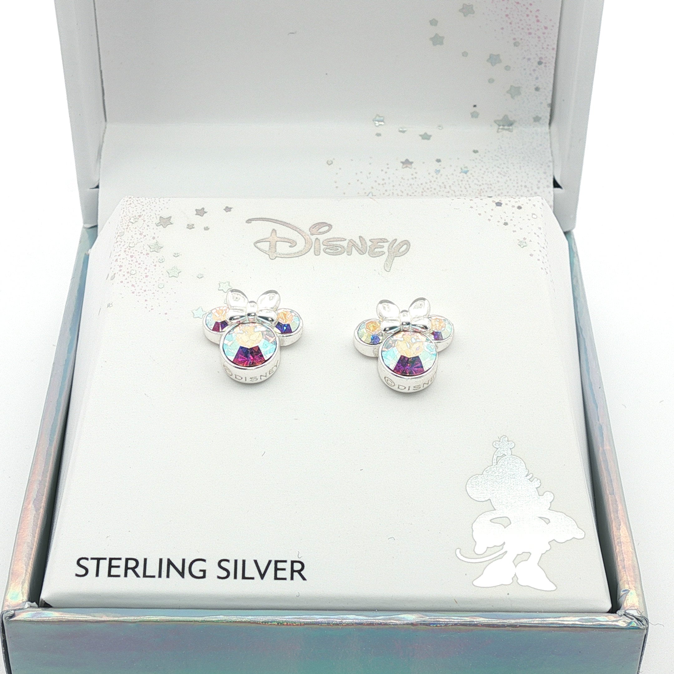 Disney Sterling Silver Minnie Mouse Stud Earrings