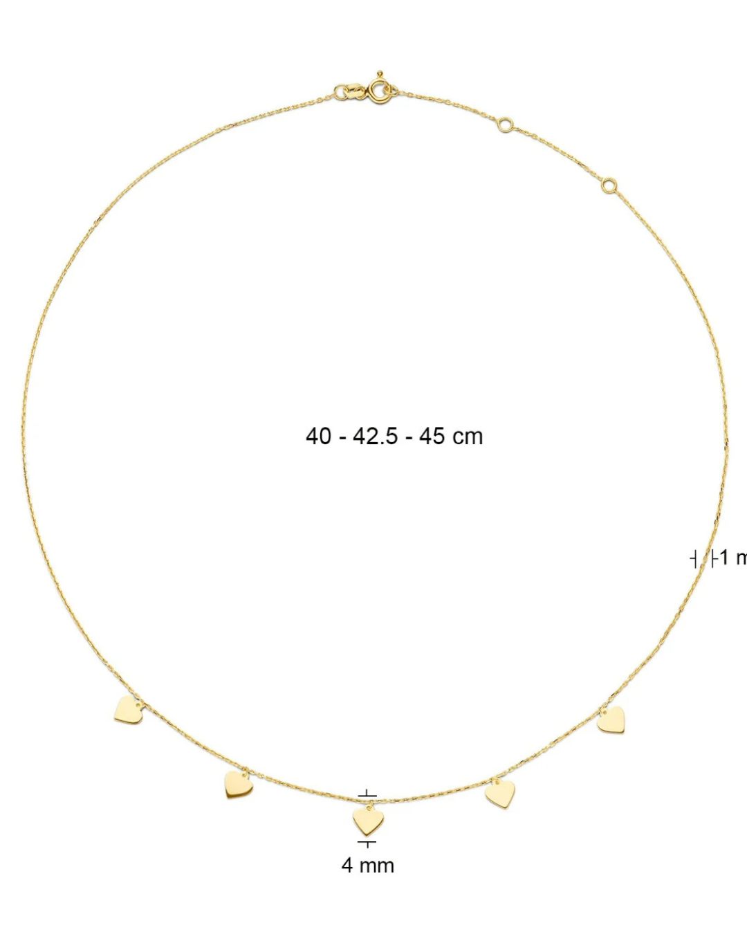 14K Multi Heart Chain