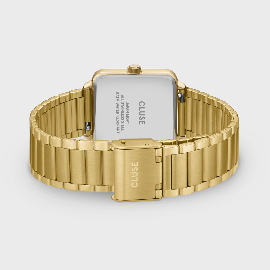 Cluse La Tétragone Multifunction Watch Steel, Sage Green, Gold Colour CW13805
