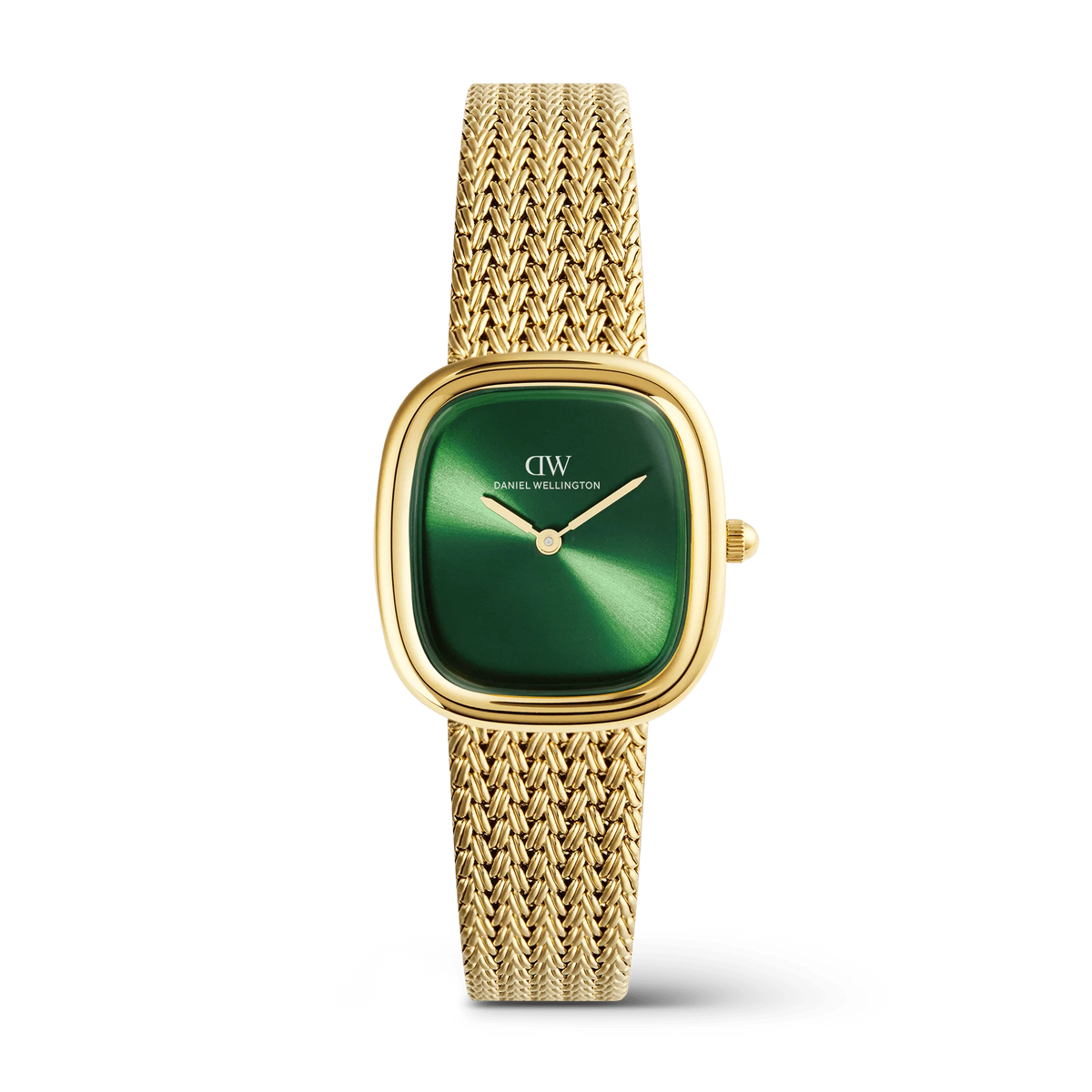 Daniel Wellington Ladies Margot Braided Mesh Emerald Gold DW00100967