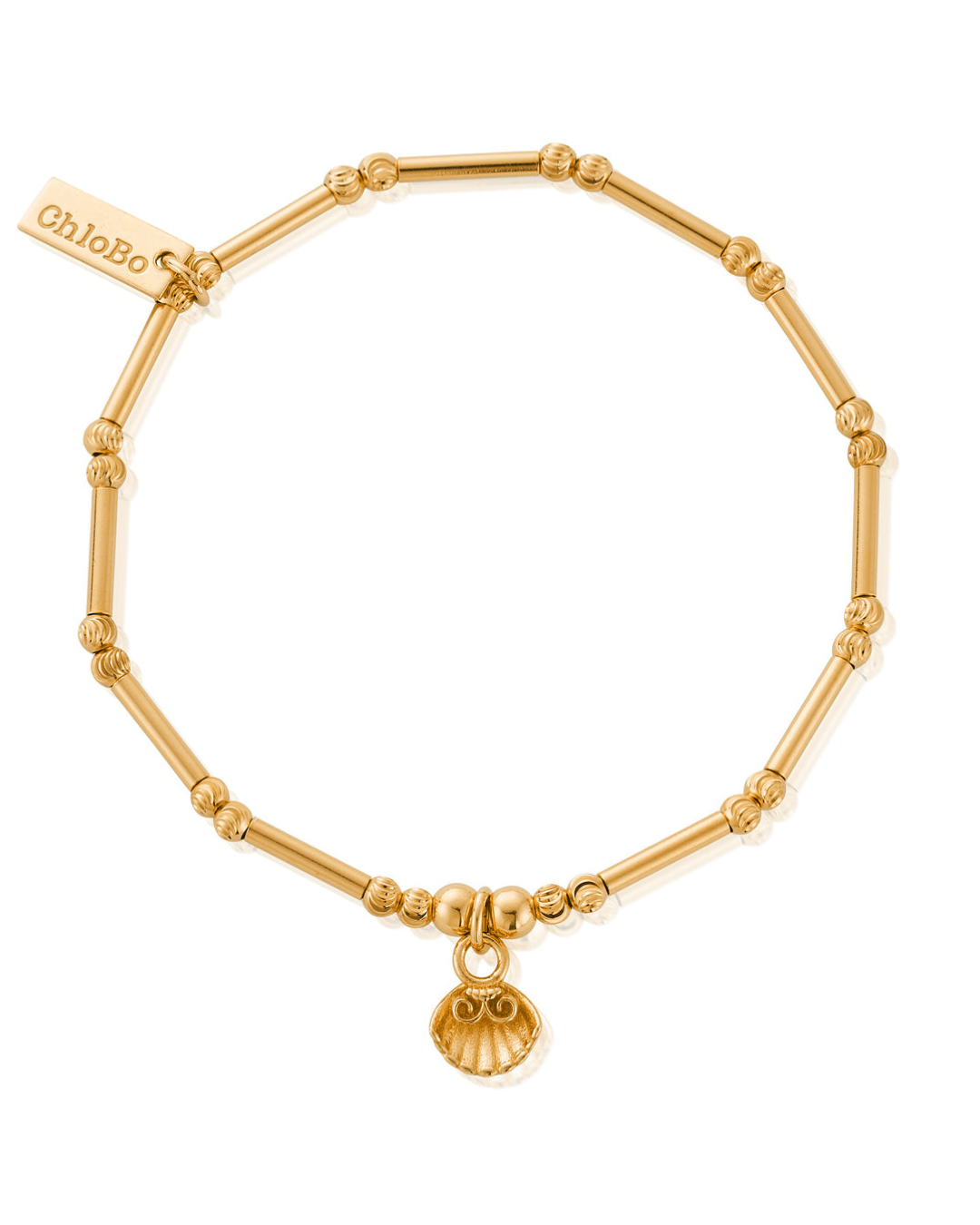 ChloBo Gold Dainty Moon Cut Sparkle Travel Seeker Bracelet