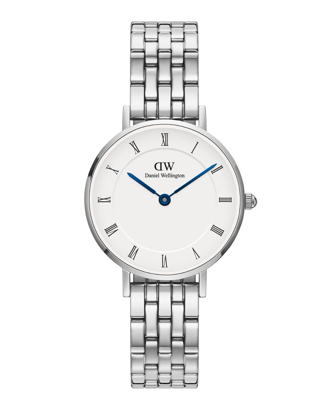 Daniel Wellington Ladies Petite Roman Numerals 5-Link Silver DW00100685