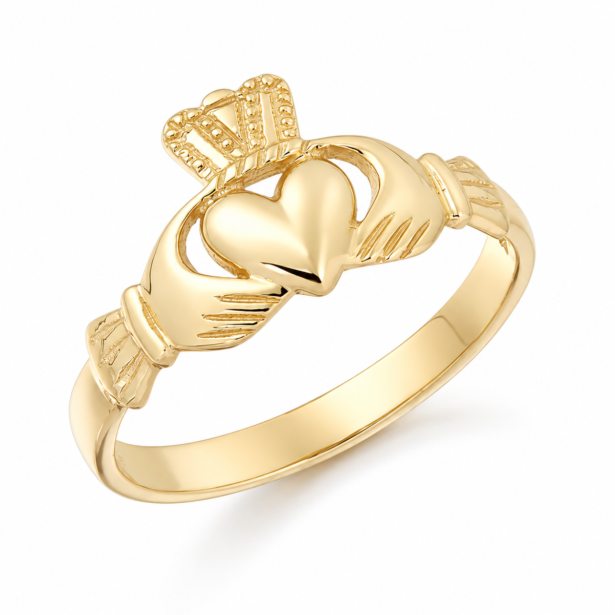 Ladies 9ct Yellow Gold Claddagh Ring CL5