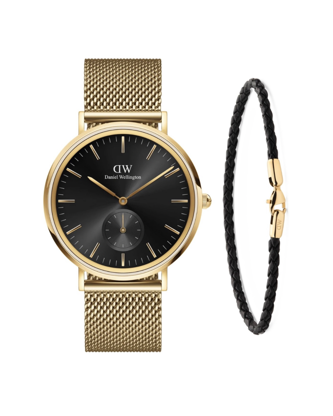 Daniel Wellington Gold-Tone Mesh Gents Watch & Bracelet Gift Set