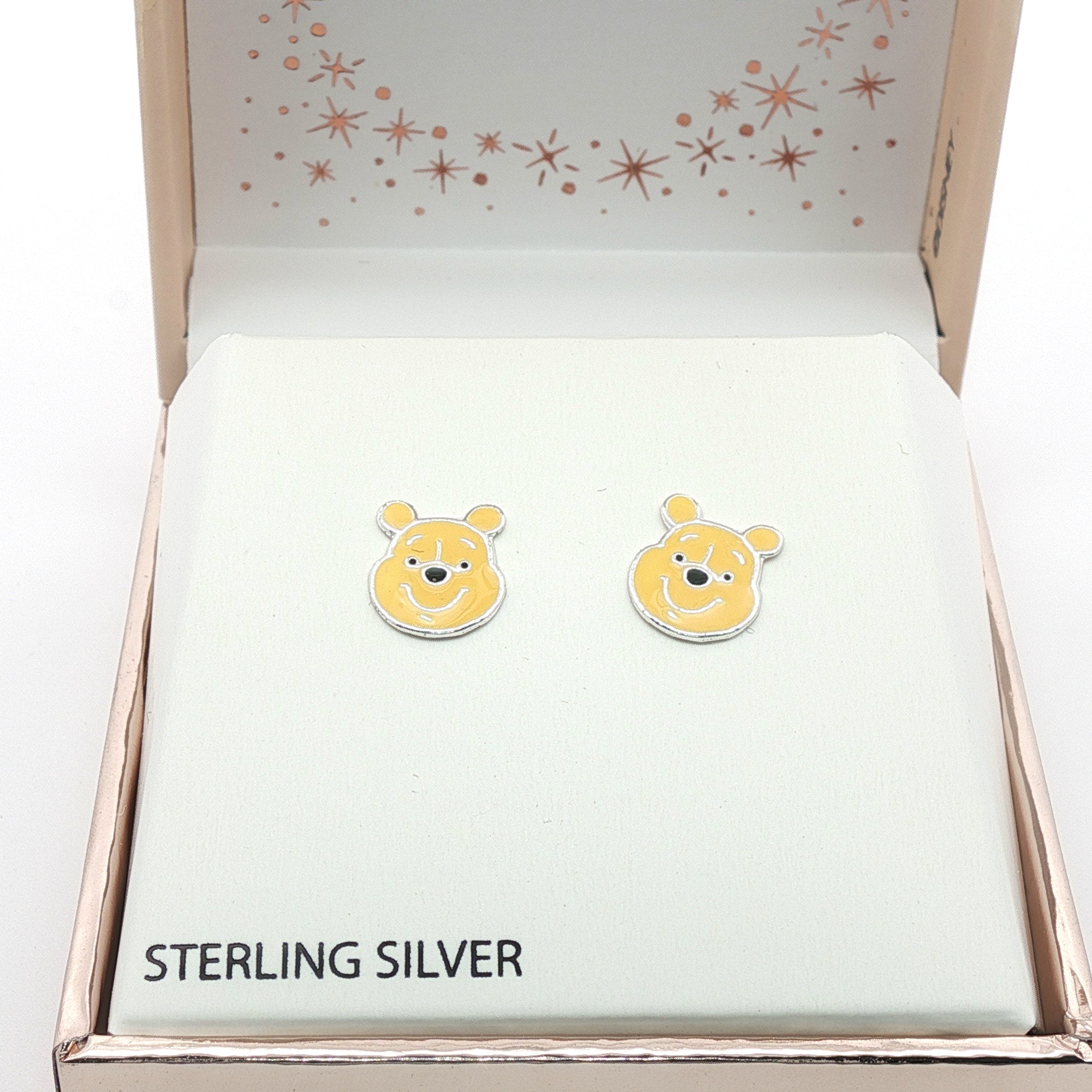 Disney Sterling Silver Winnie the Pooh Stud Earrings