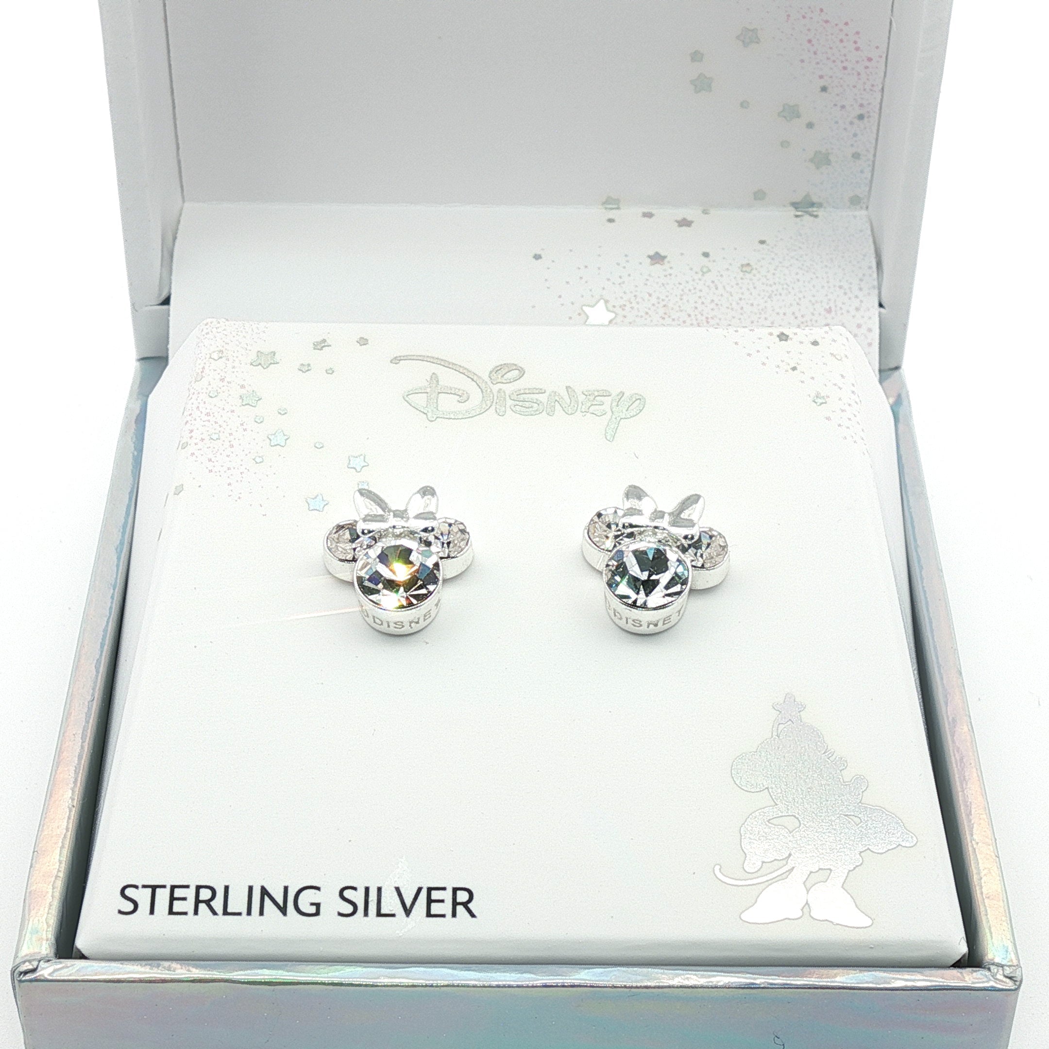 Disney Sterling Silver Minnie Mouse Stud Earrings