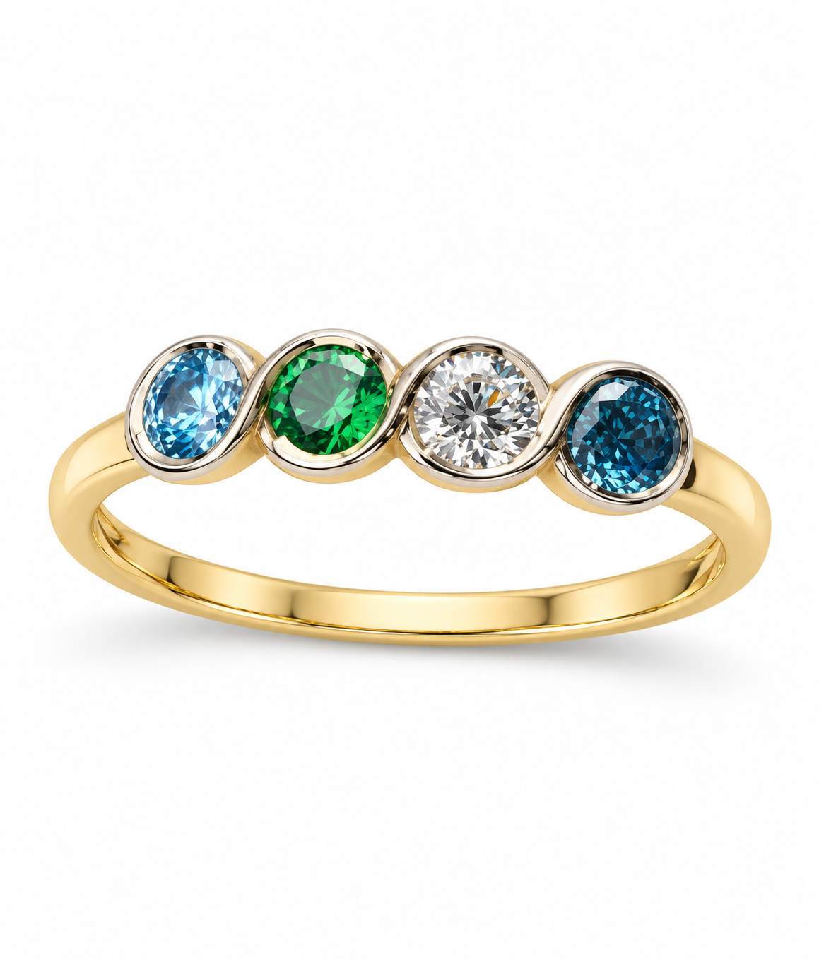 Four Stone Family Ring