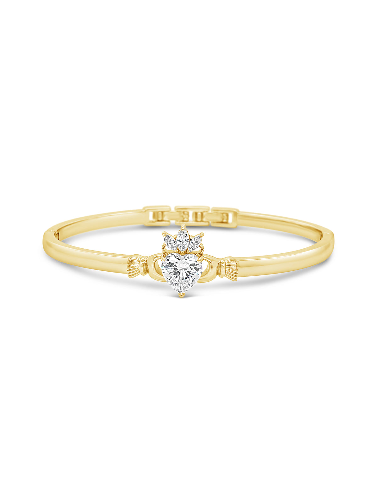 Séala Stone Set Claddagh Bangle CBA113GL