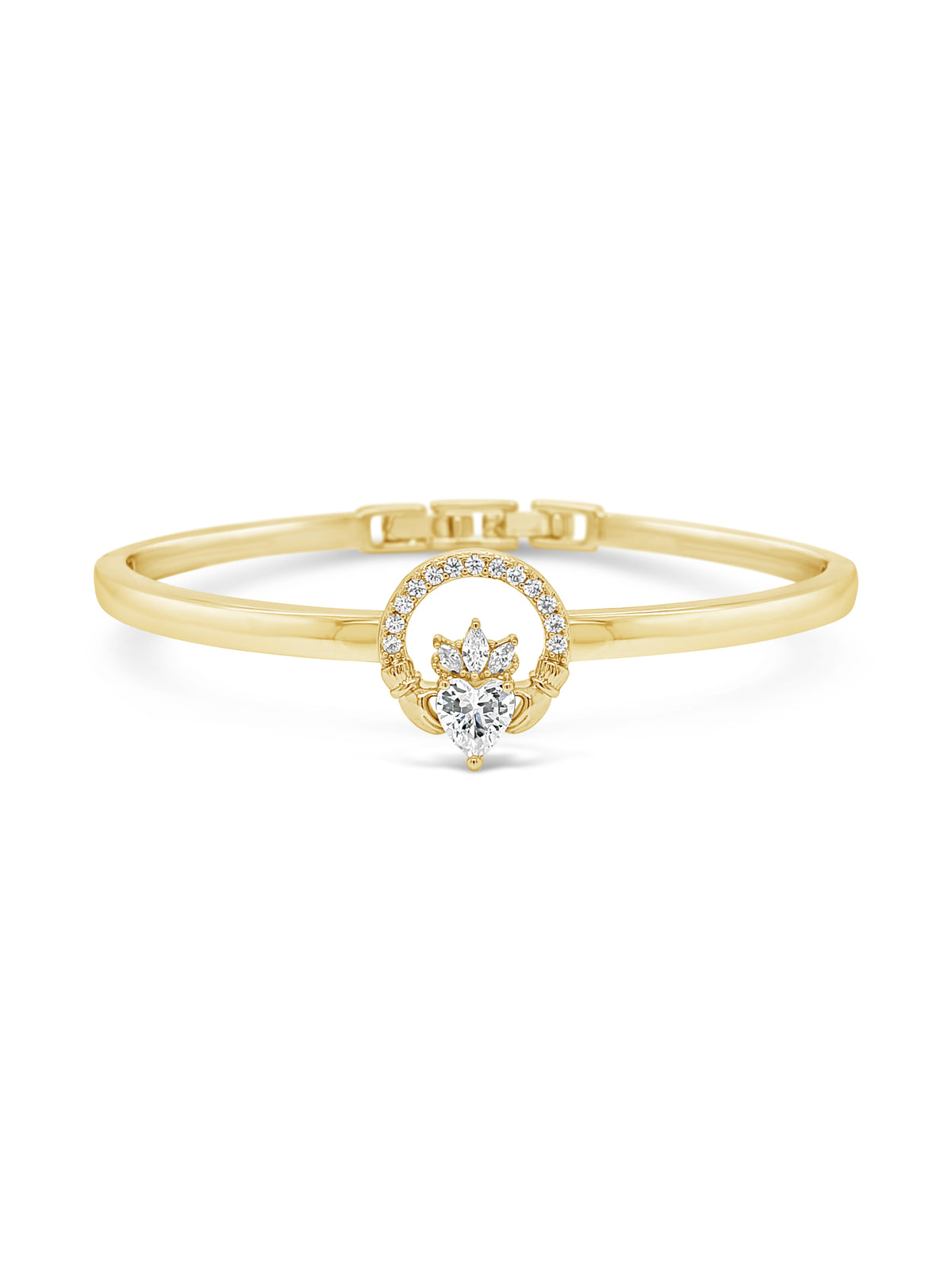 Séala Stoneset Claddagh Bangle CBA120GL