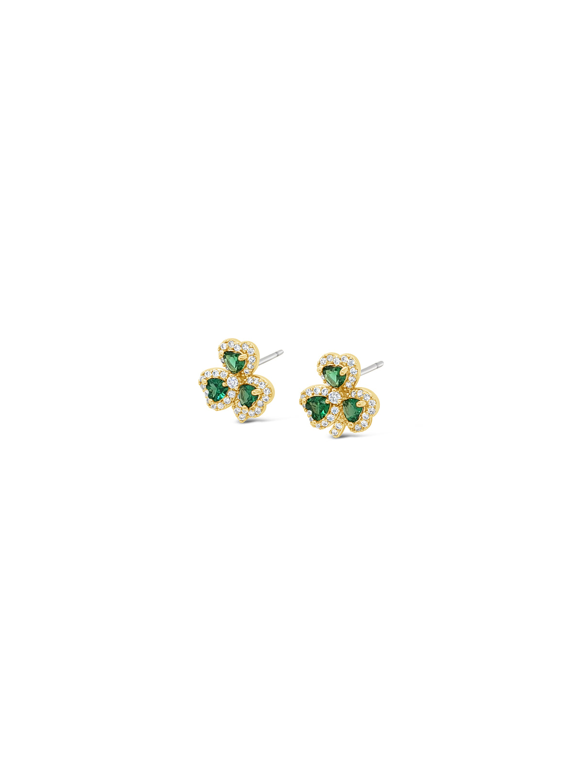Séala Stone Set Shamrock Studs CE107EM