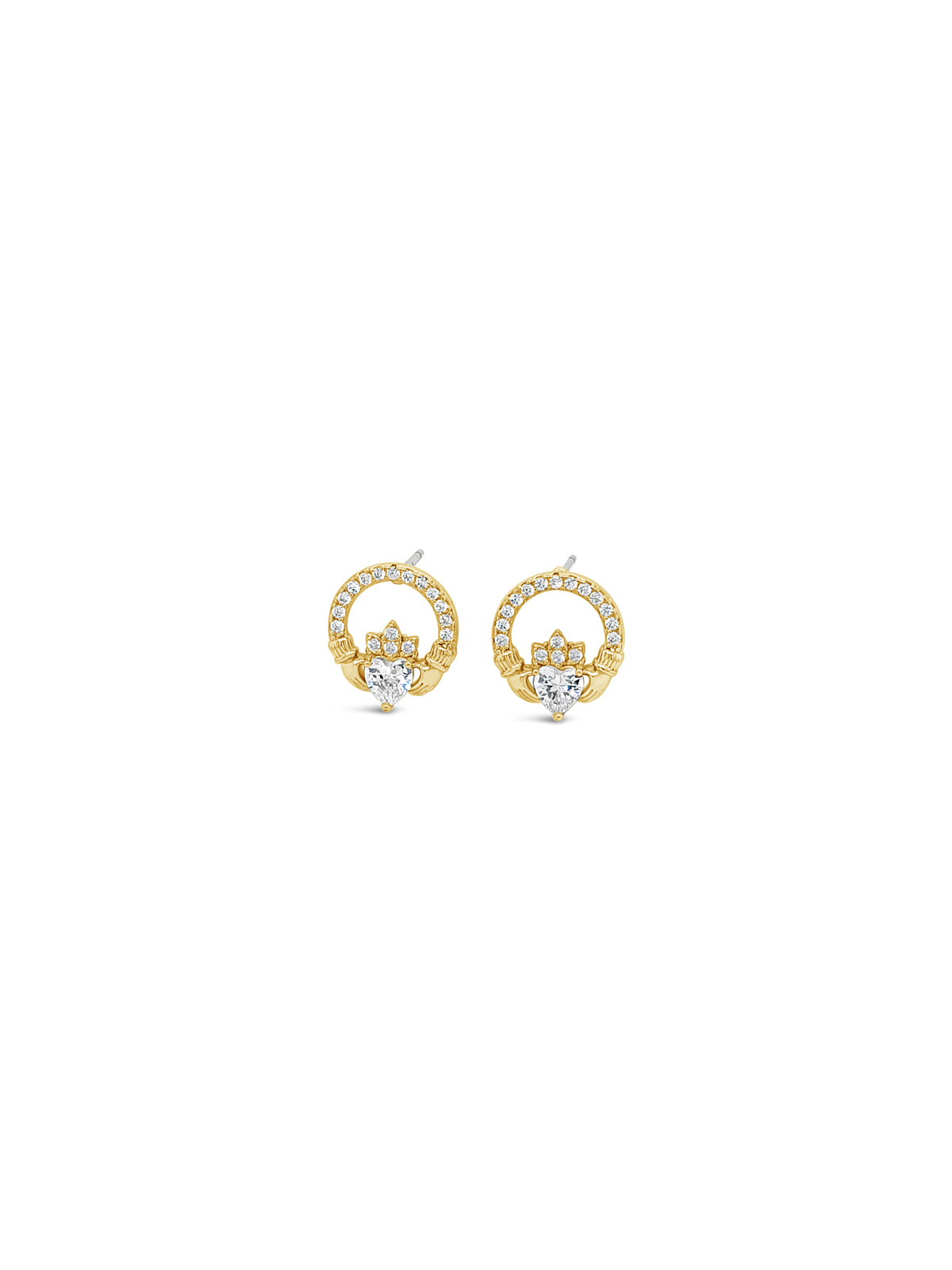 Séala Fully Stoneset Claddagh Studs CE119GL