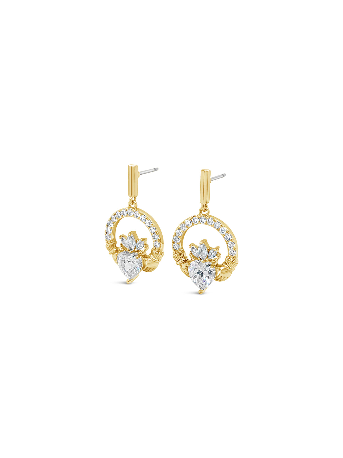 Séala Claddagh Stoneset Drop Earrings CE120GL