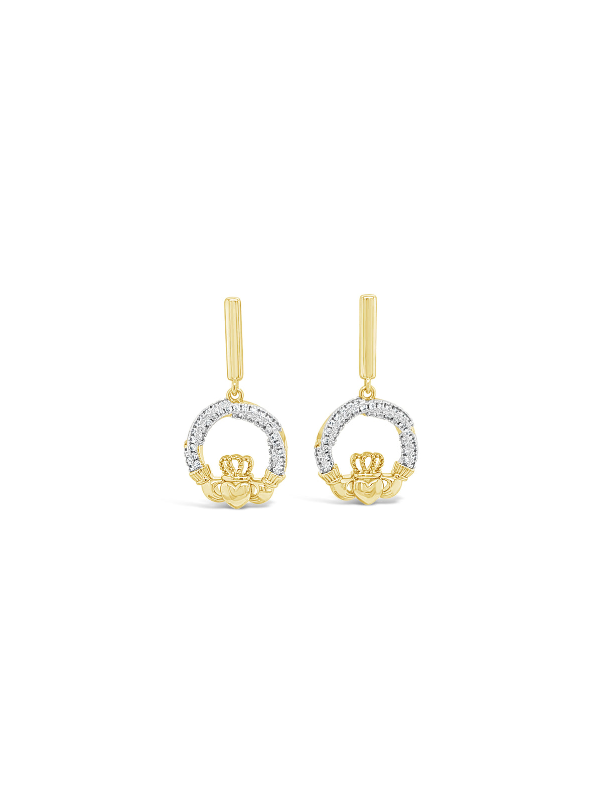 Séala Claddagh Stoneset Drop Earrings CE123GL