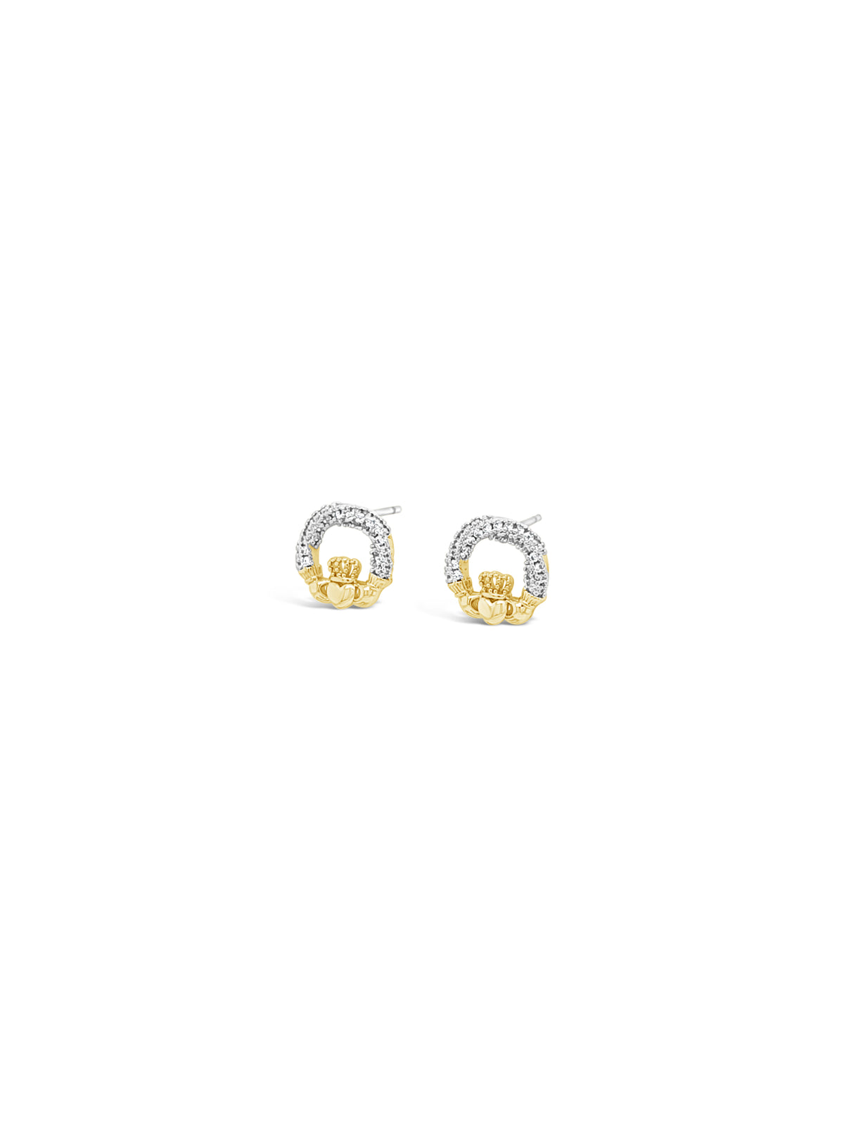 Séala Stone Set Claddagh Earrings CE124GL