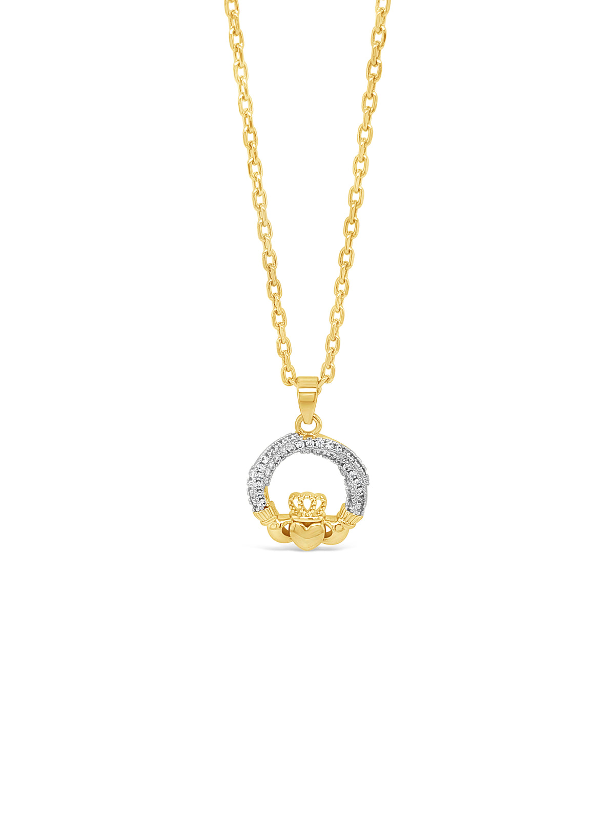 Séala Stone Set Claddagh Pendant CP123GL