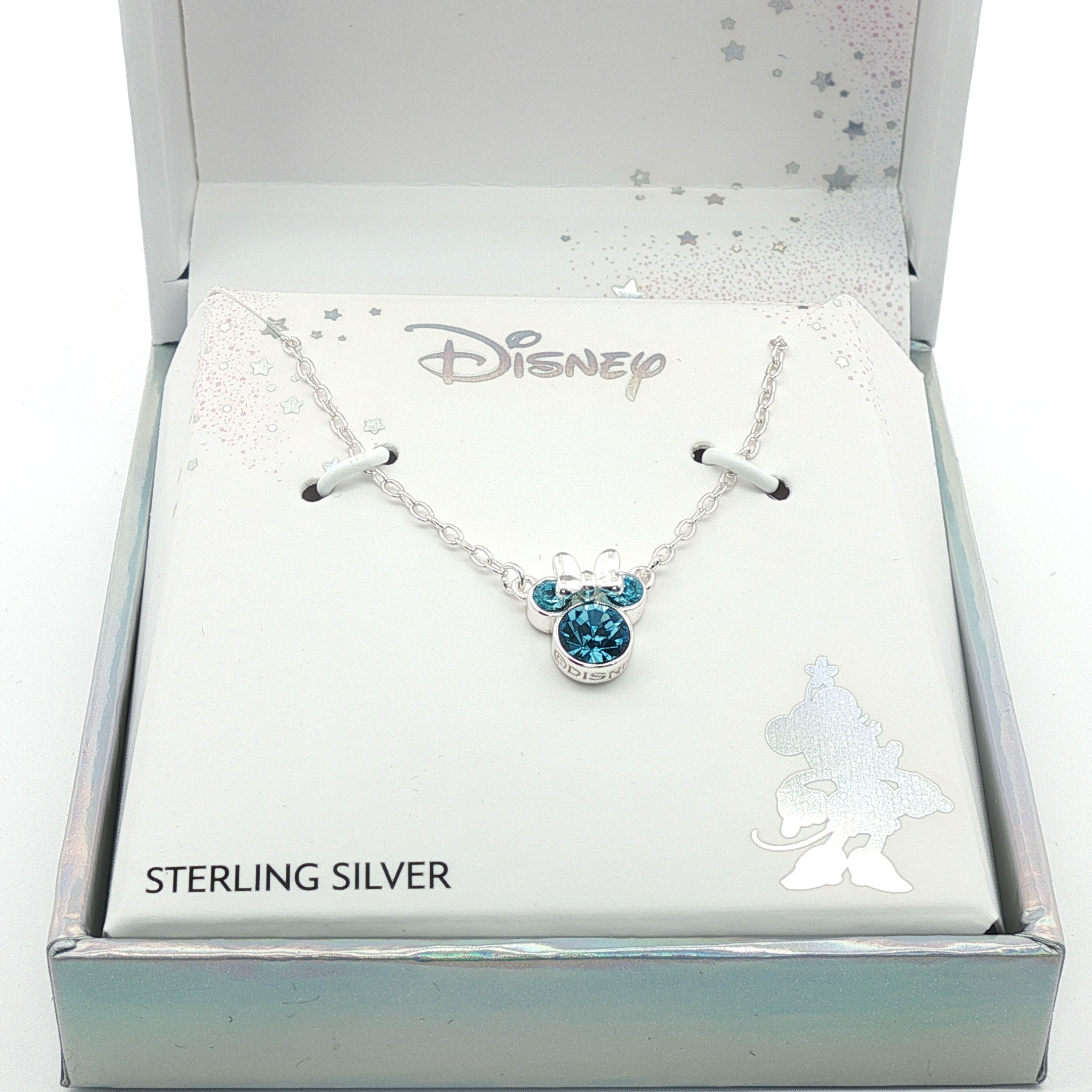 Disney Sterling Silver Minnie Mouse Charm Necklace