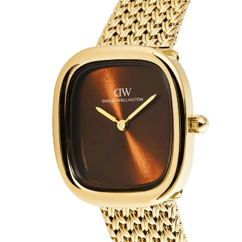 Daniel Wellington Ladies Margot Braided Mesh Amber Gold DW00100968