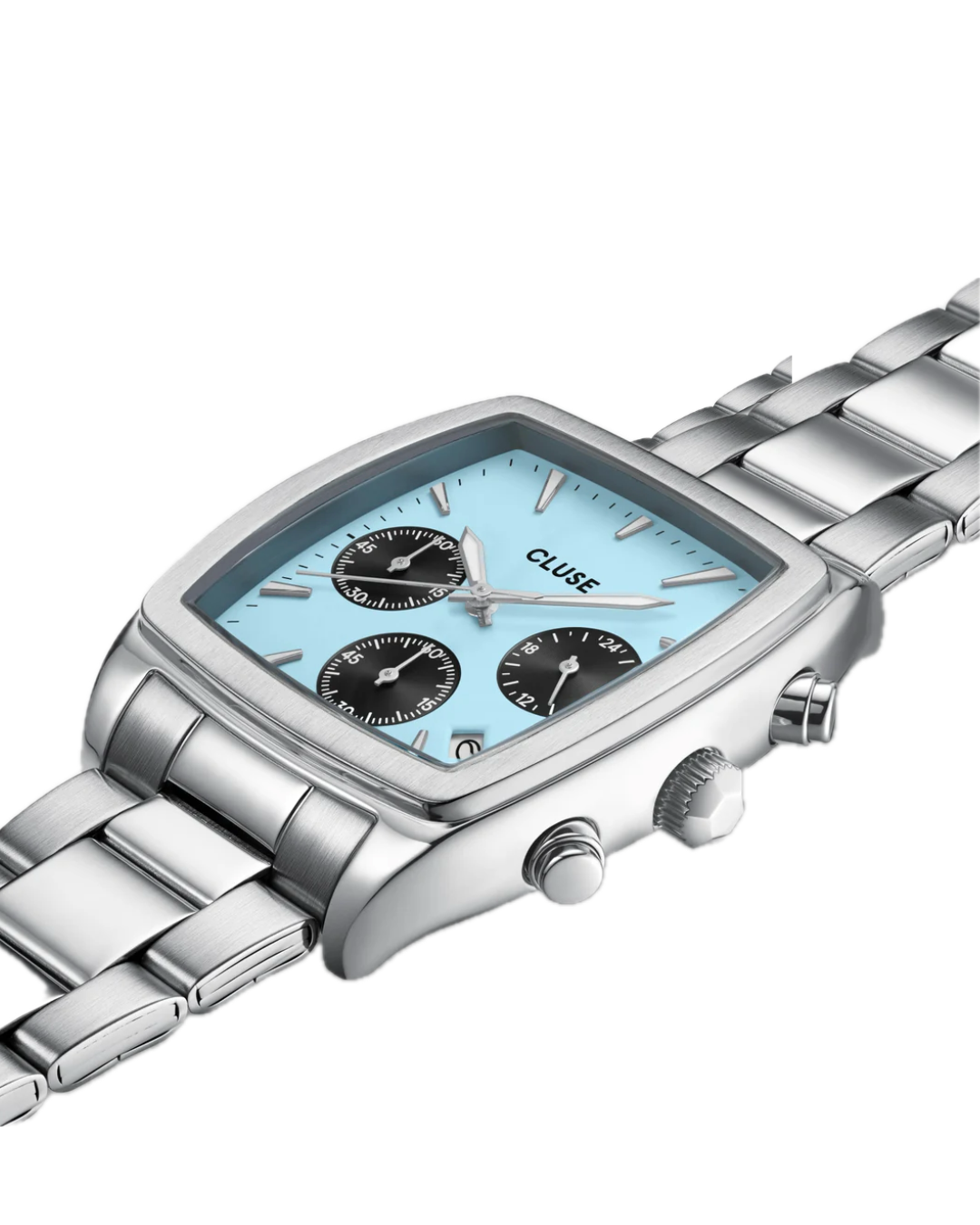 Cluse Gents Quartaut Chrono Watch Steel, Blue and Black, Silver Colour
CW52005