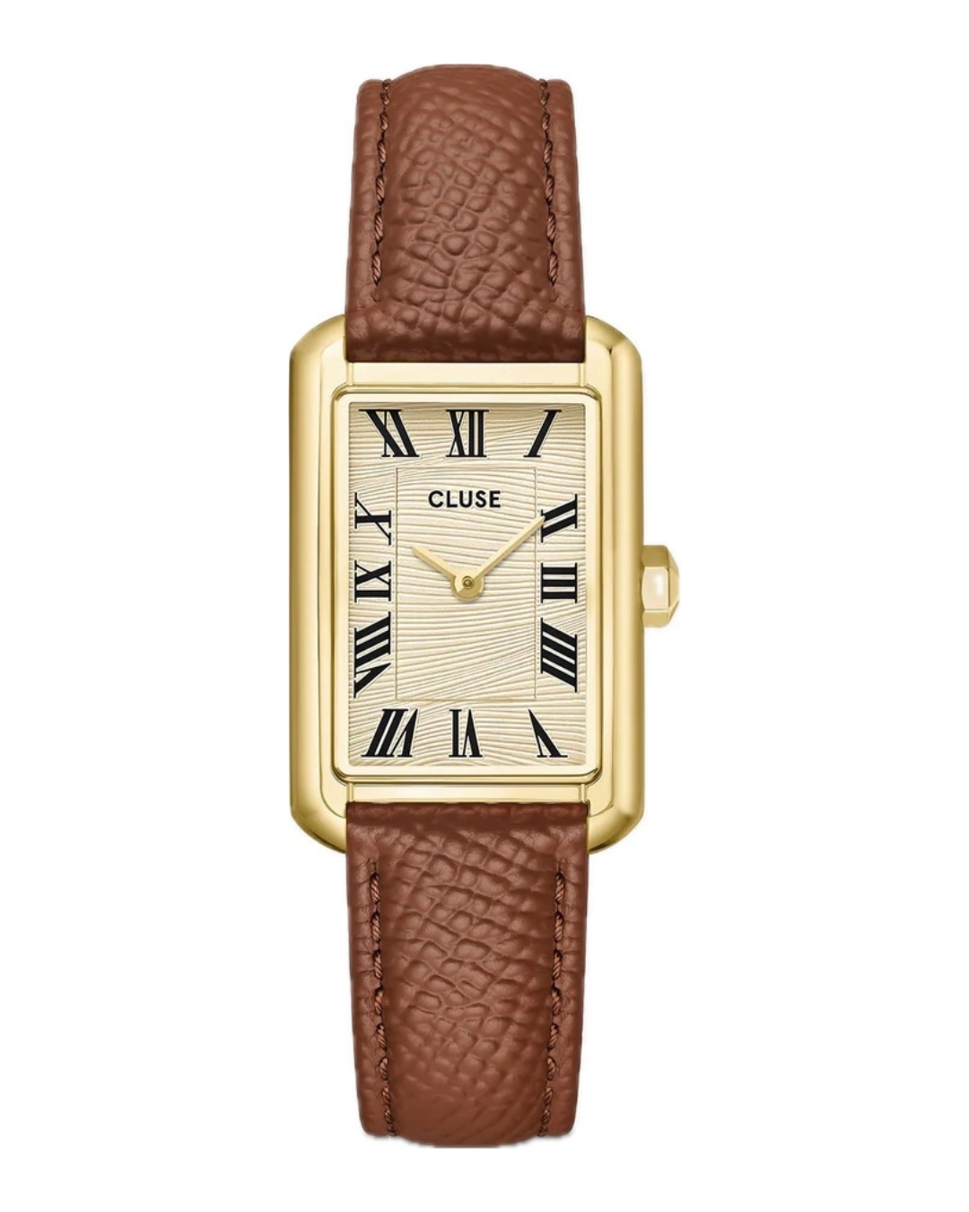 Cluse Belisenna Watch Leather, Nutshell, Sand Textured, Gold Colour CW15008