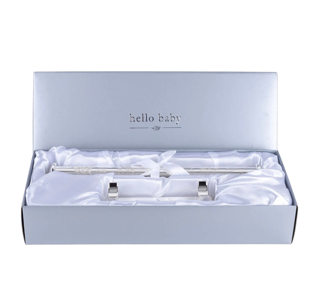 SILVER PLATED "CHRISTENING DAY" CERTIFICATE HOLDER AND STAND