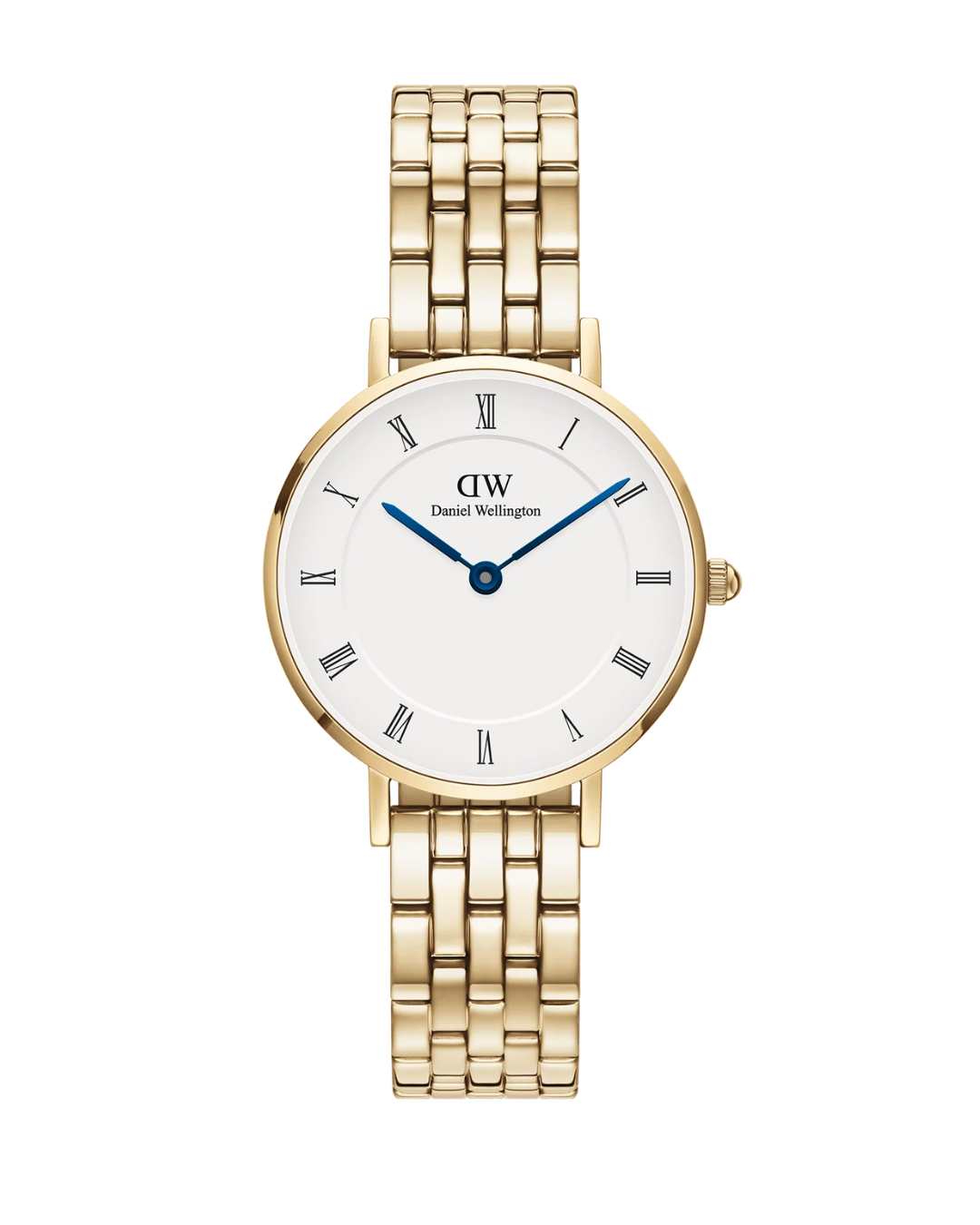 Daniel Wellington Ladies Petite Roman Numerals 5-Link Gold DW00100682
