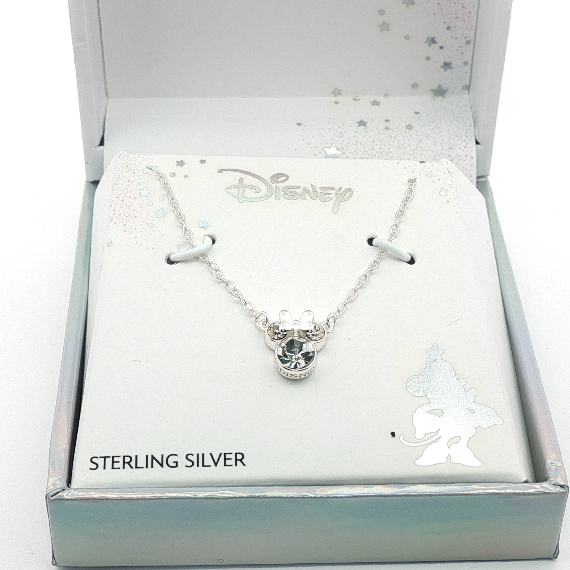 Disney Sterling Silver Minnie Mouse Necklace