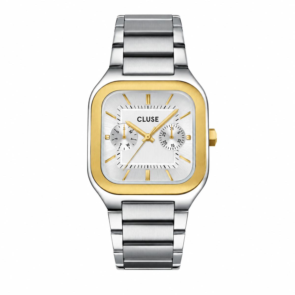 Cluse Gents Quadrus Multifunction Watch Steel, Silver, Two-Tone CW26201