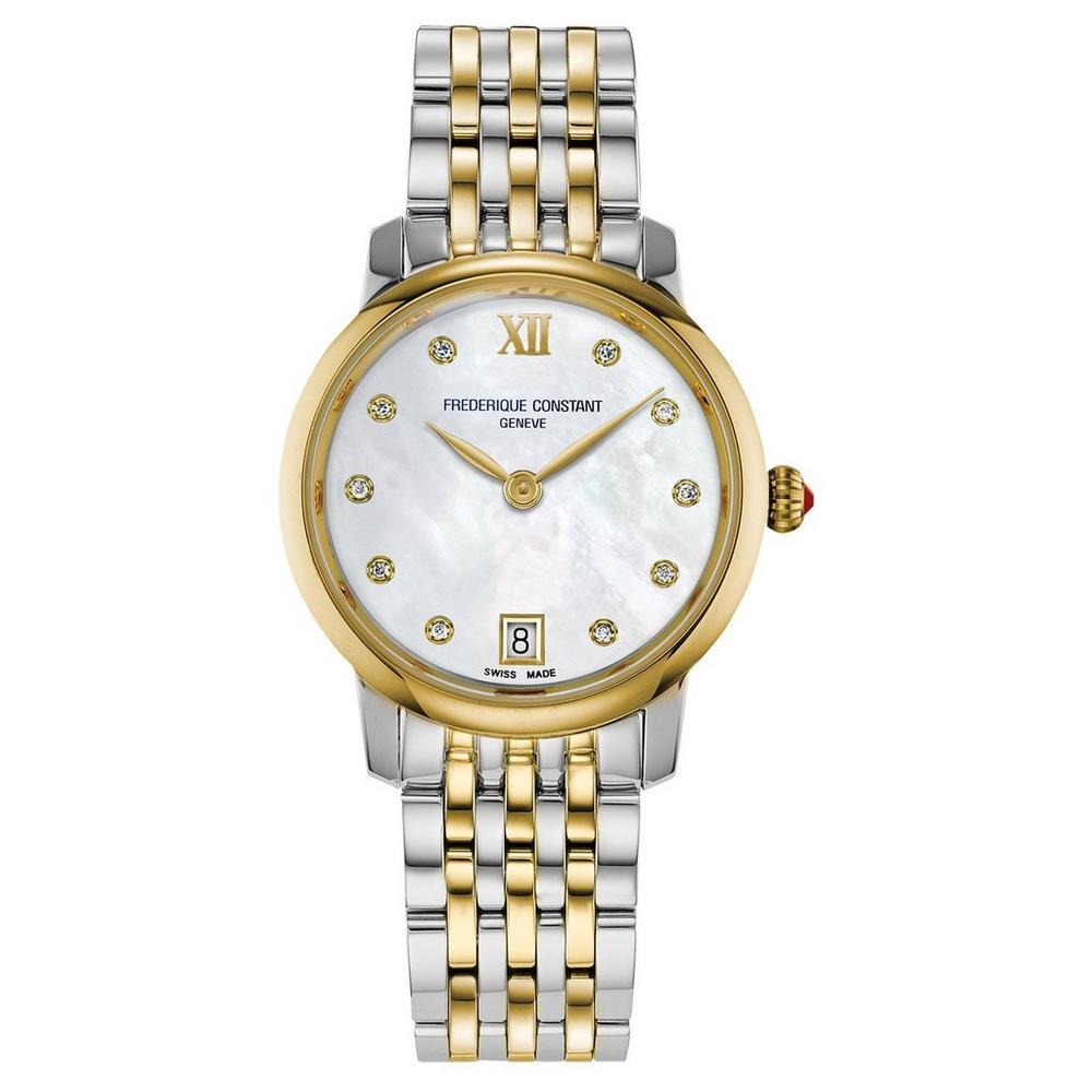 Frederique Constant CLASSICS Slimline Ladies 30mm MOP Dial Two-Tone FC-220MPWD1S23B